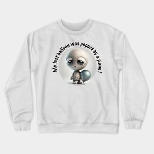 UFO Alien and balloon Crewneck Sweatshirt